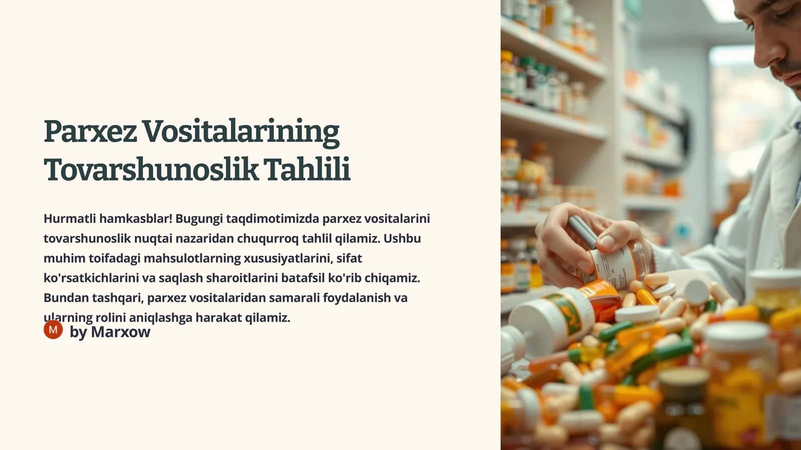 Parxez Vositalarining Tovarshunoslik Tahlili