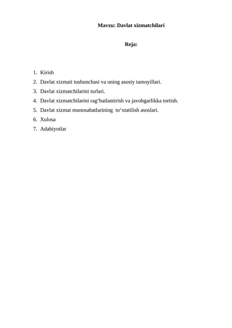 Davlat xizmatchilari