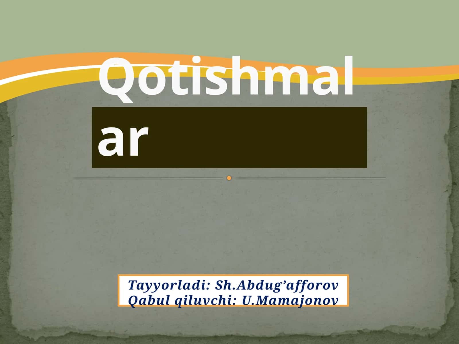Qotishmalar