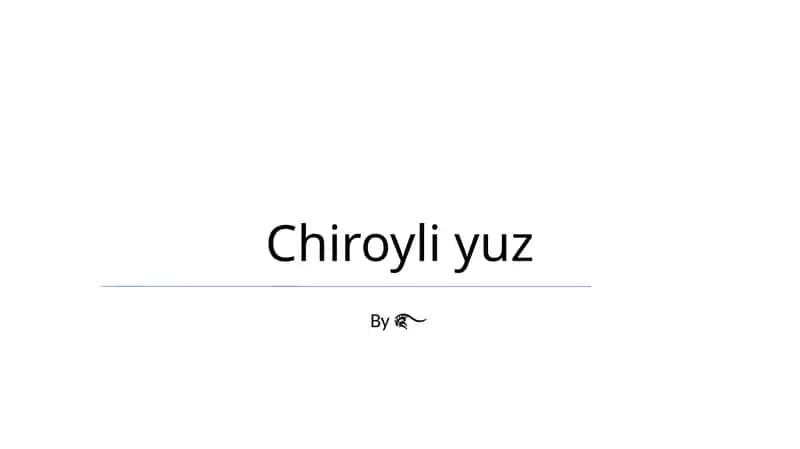 Chiroyli yuz