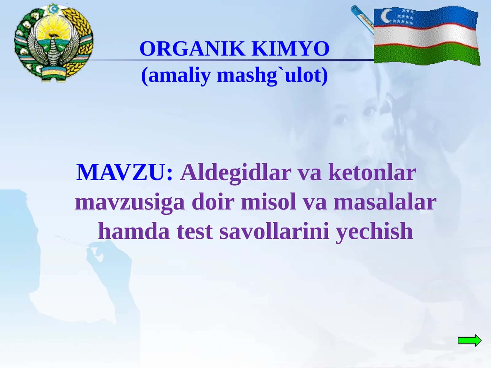 Organik Kimyo (amaliy mashg'ulot)