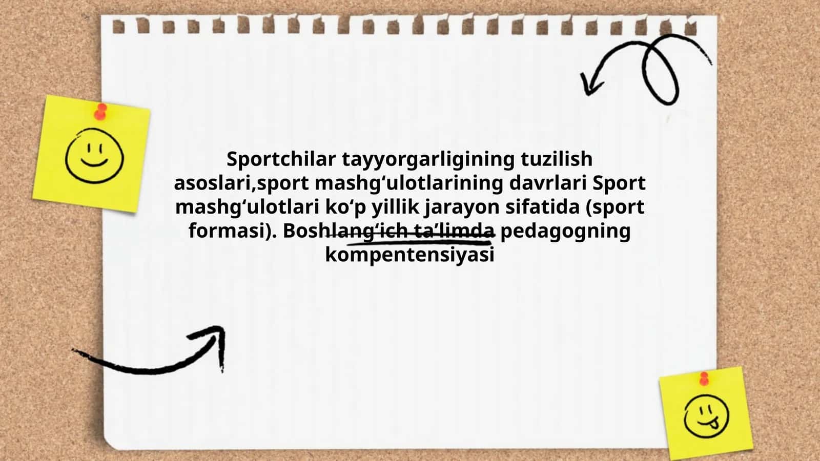 Sportchilar tayyorgarligining tuzilish asoslari