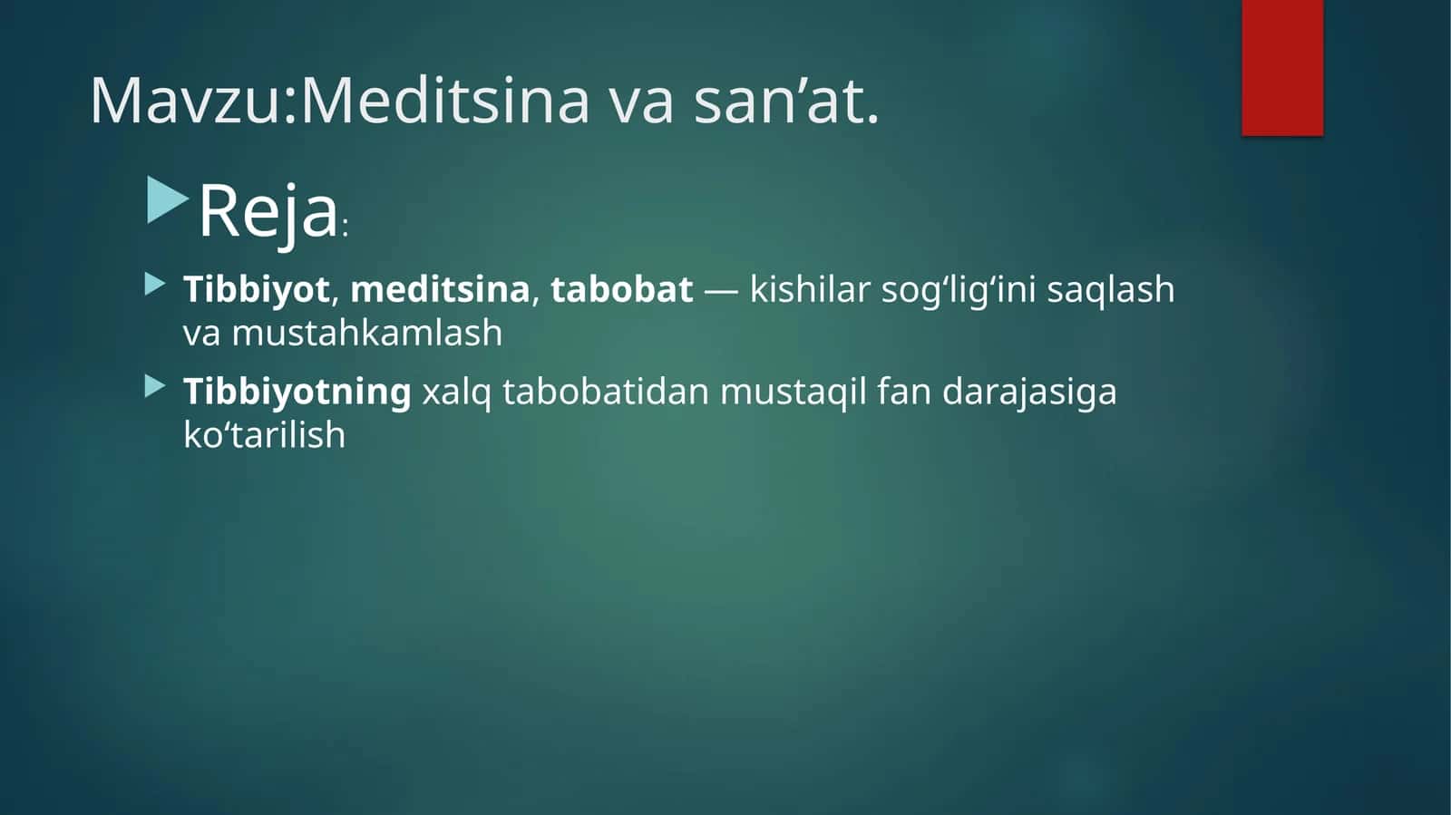 Meditsina va san’at