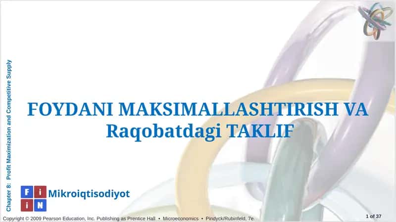 Foydani maksimallashtirish va Raqobatdagi Taklif