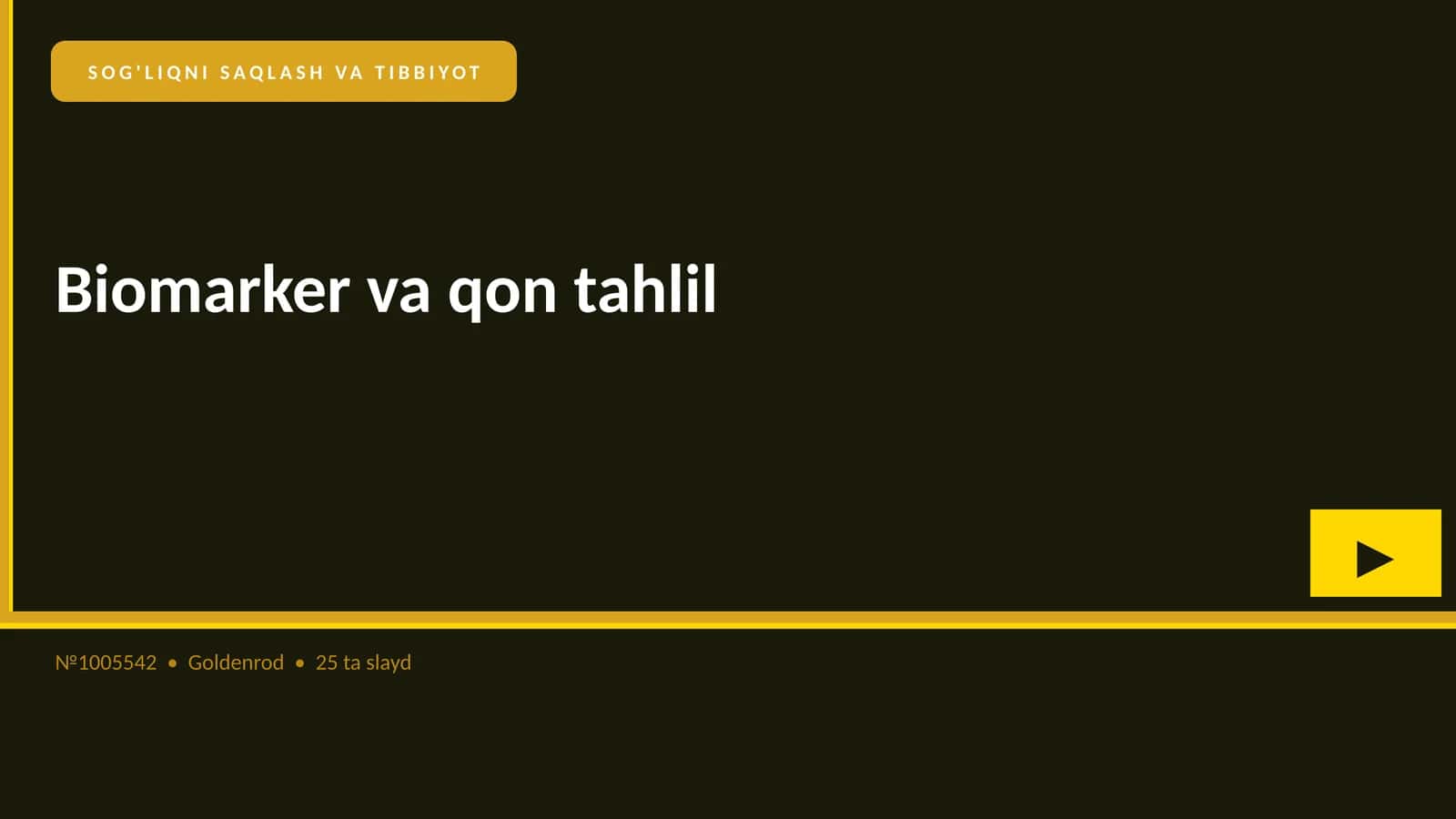Biomarker va qon tahlil