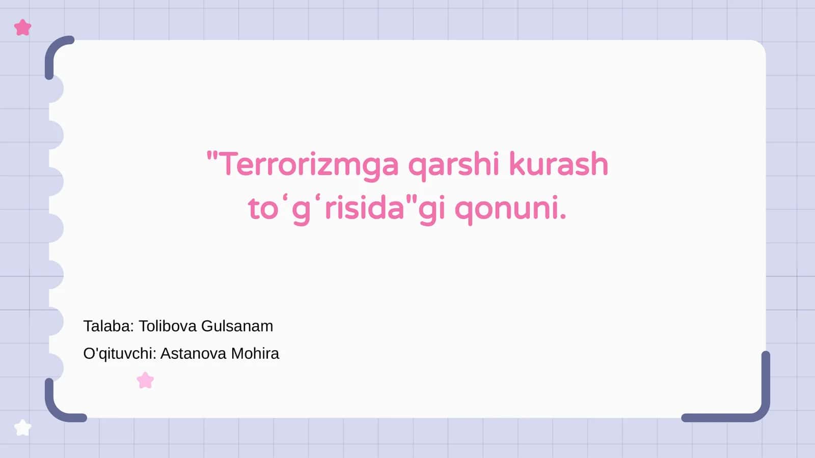 Terrorizmga qarshi kurash toʻgʻrisida qonuni