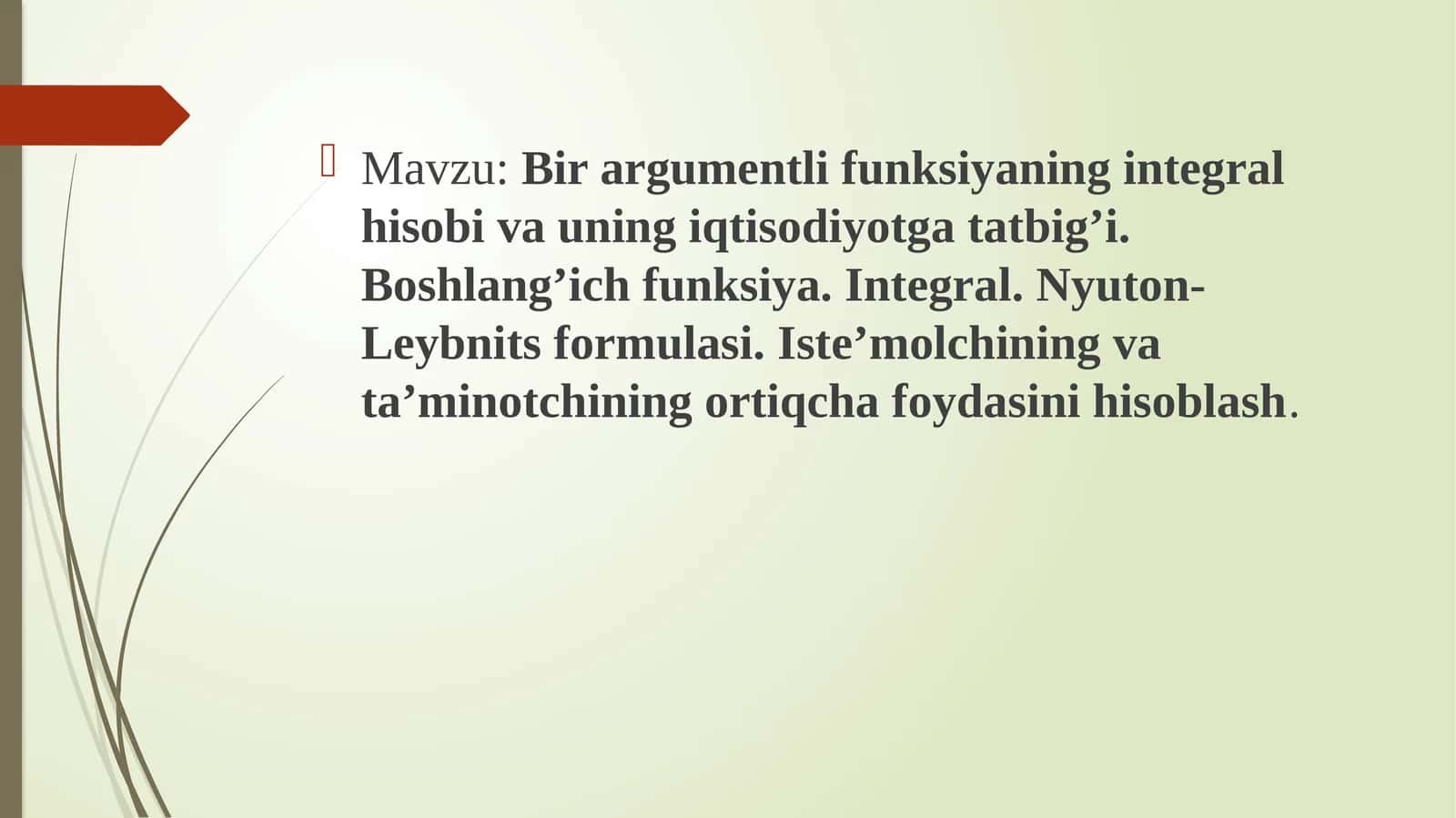 Integral hisob