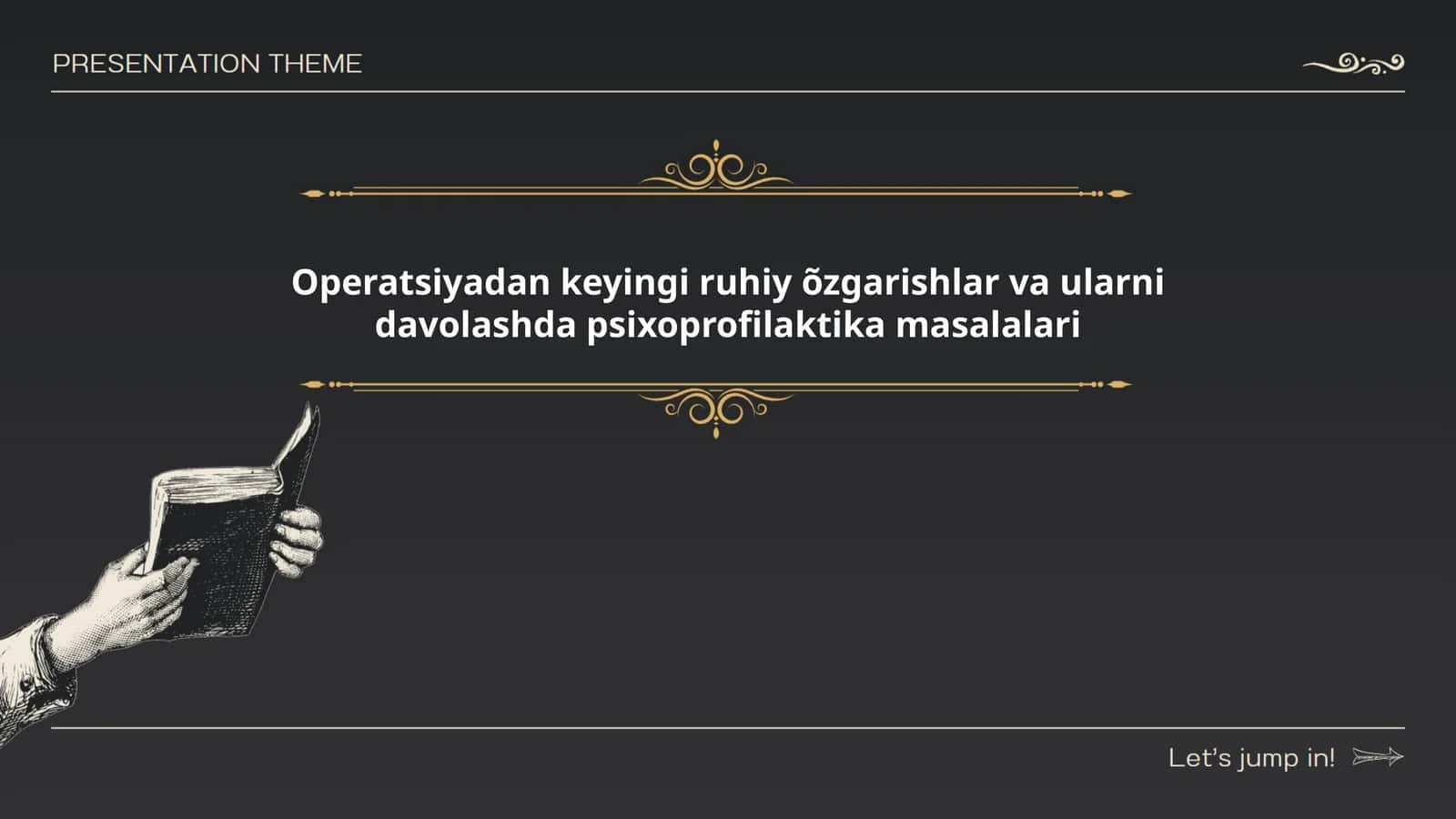 Operatsiyadan keyingi ruhiy õzgarishlar va ularni davolashda psixoprofilaktika masalalari