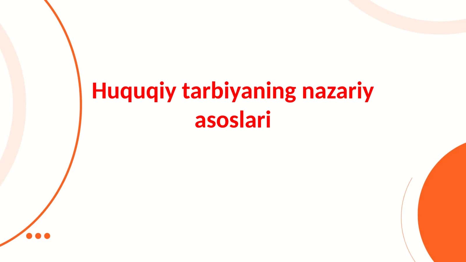 Huquqiy Tarbiya