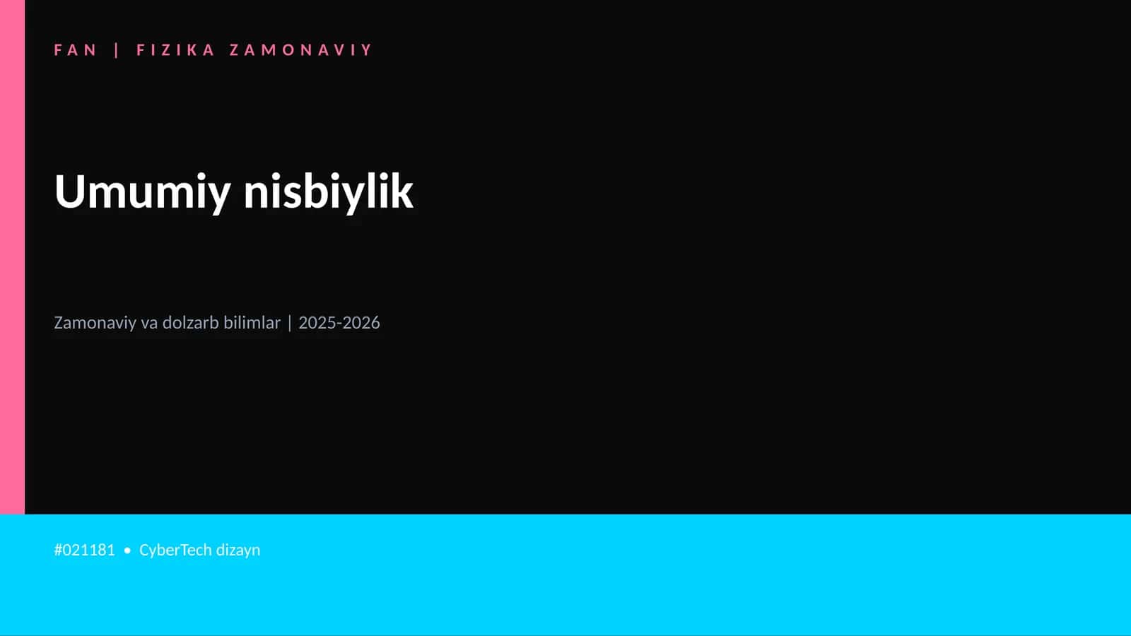 FAN | FIZIKA ZAMONAVIY