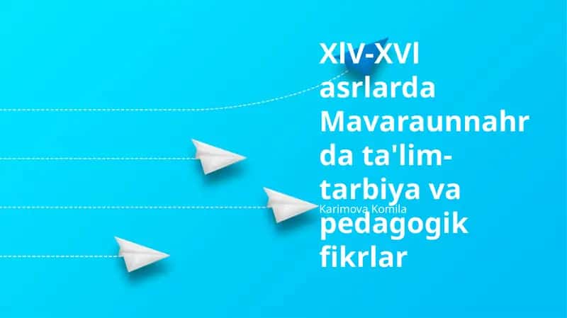 Maverannahrdagi o'quv dasturlari va darsliklar (XV-XVI asrlar)