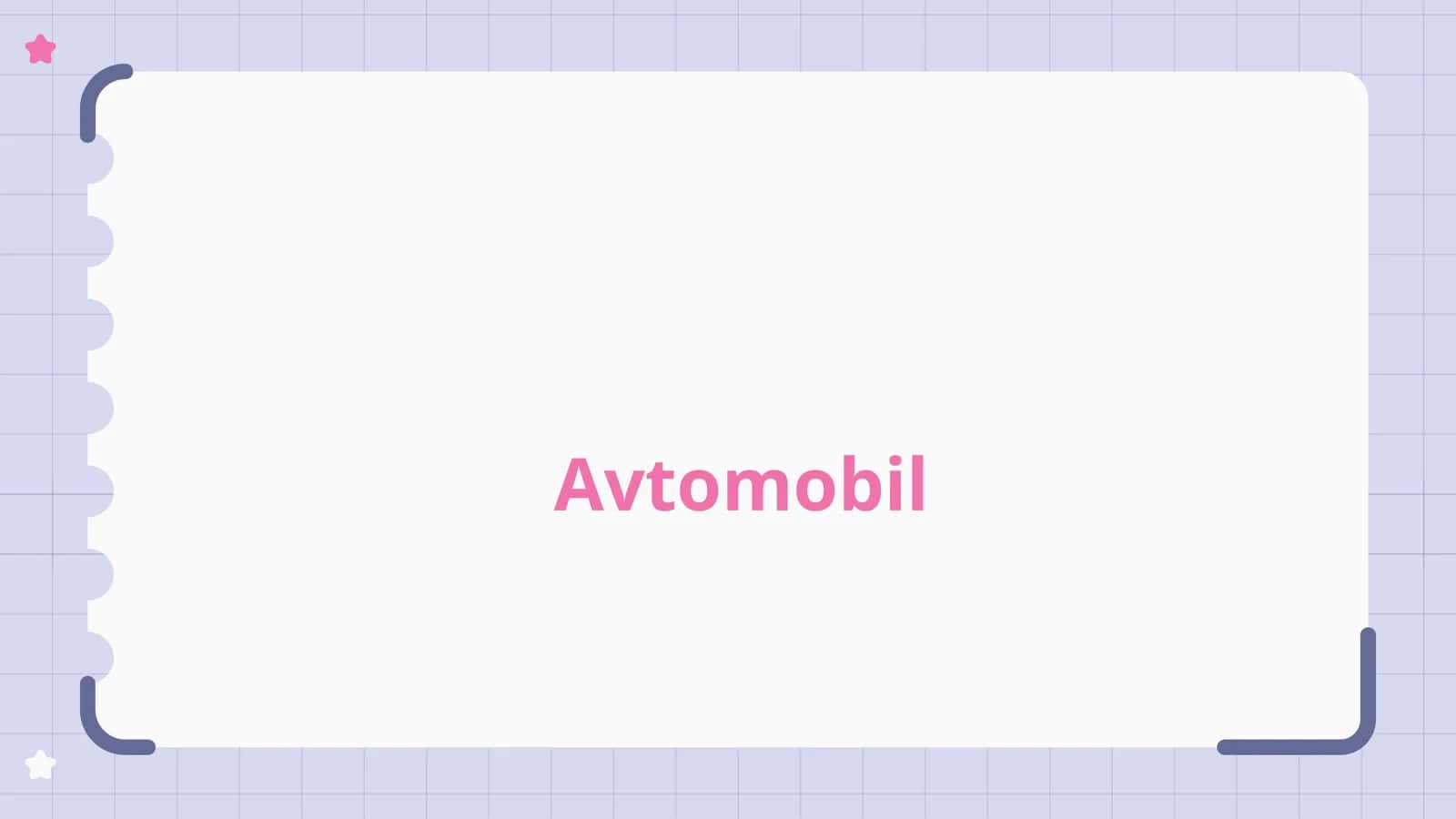 Avtomobillar bilan tanishtirish