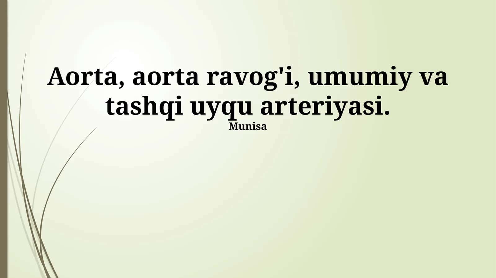Umumiy va tashqi uyqu arteriyalari