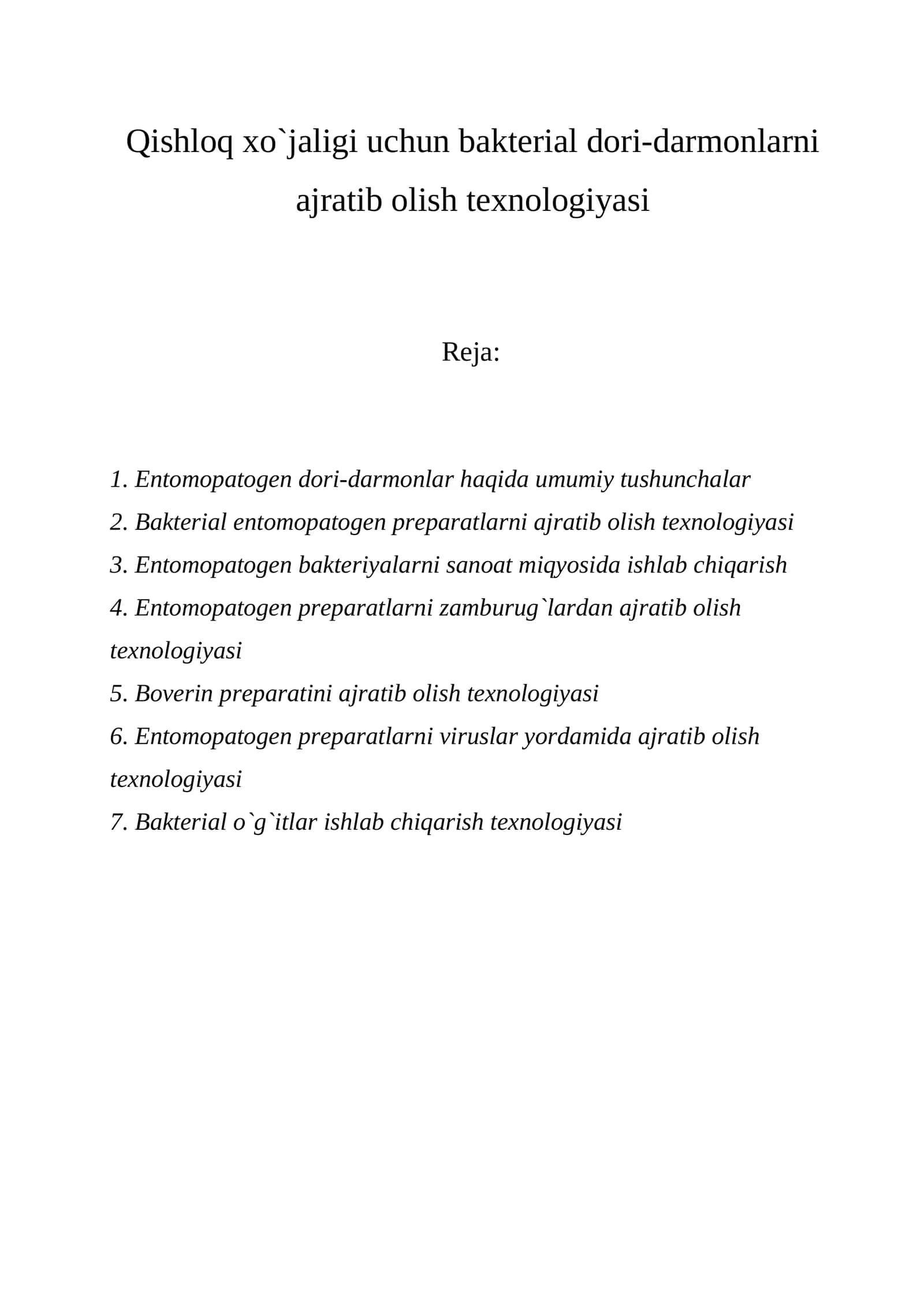 Qishloq xo'jaligi uchun bakterial dori-darmonlarni ajratib olish texnologiyasi