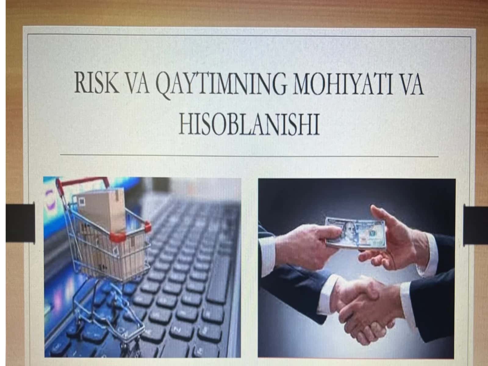 Risk va qaytimning mohiyati va ularning hisoblanishi