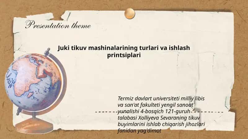 Tikuv mashinalarining turlari va ishlash printsiplari