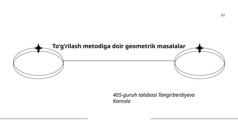 Oddiy chiziqli poligonlarni toʻgʻrilash metodiga doir geometrik masalalar