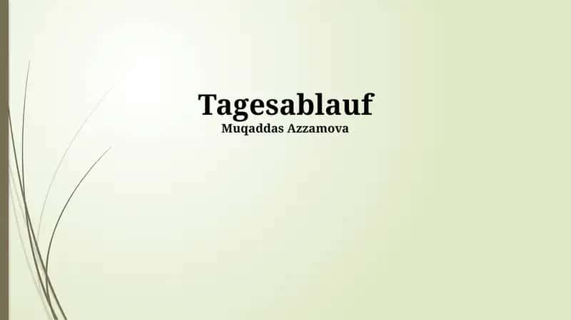 Tagesablauf