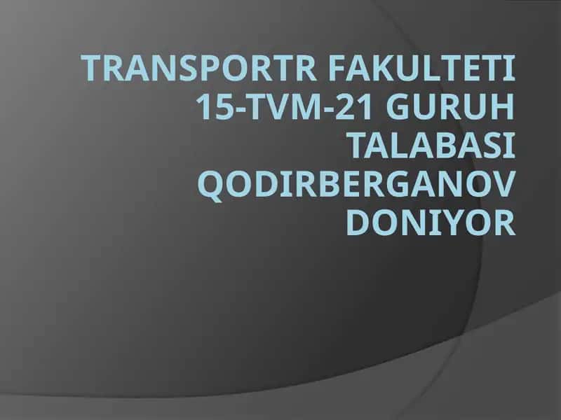 ATK texnik xizmatining markazlashgan boshqaruv tizimi