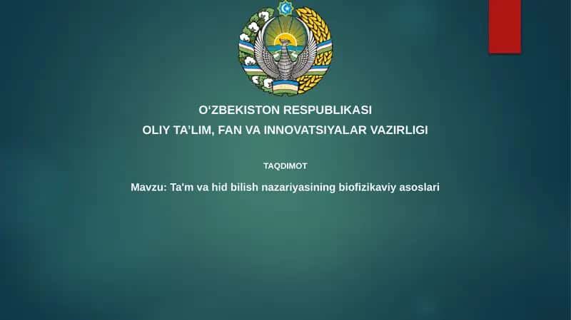 Ta'mvahidbilishnazariyasiningbiofizikaviyasoslari