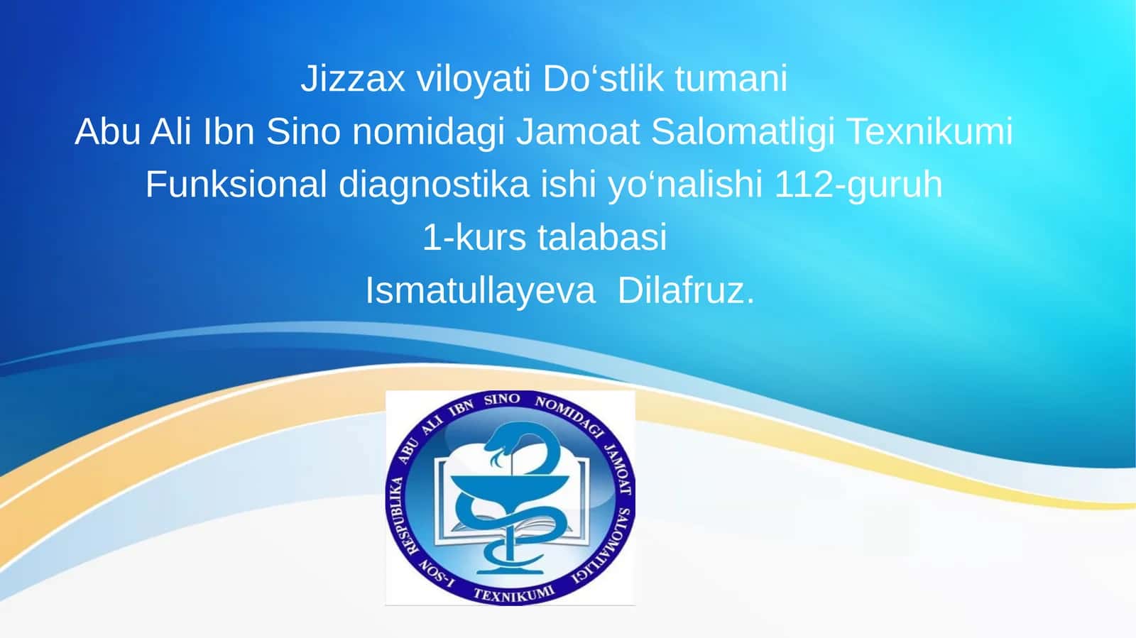 Abu Ali Ibn Sino nomidagi Jamoat Salomatligi Texnikumi