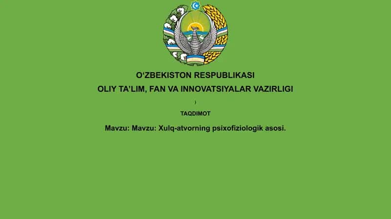 Xulq-atvorning psixofiziologikasi