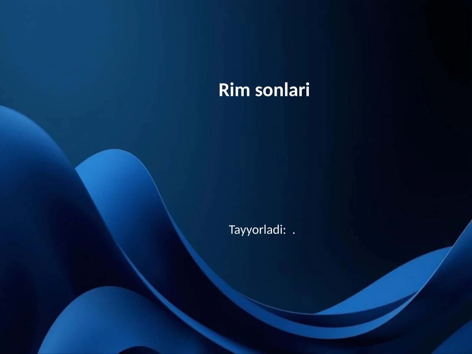 Rim sonlari
