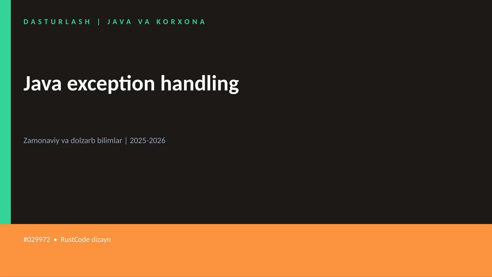 Java exception handling