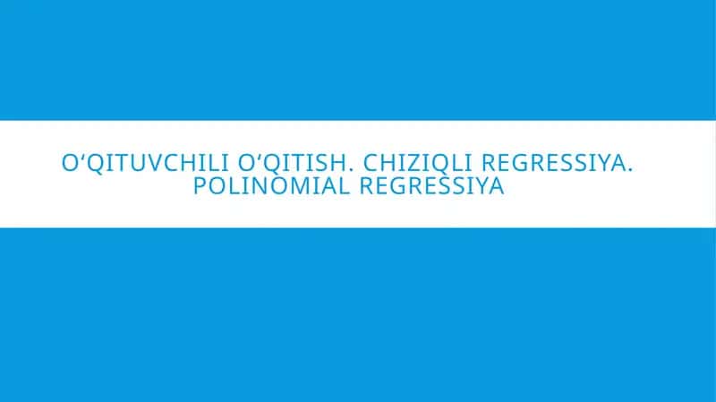 O‘qituvchi o‘qitish