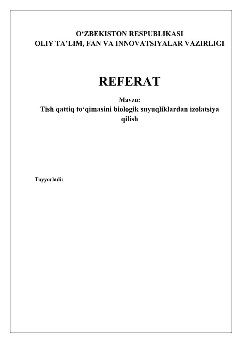 Qattiq to'qimalarni biologik suyuqliklardan ajratish