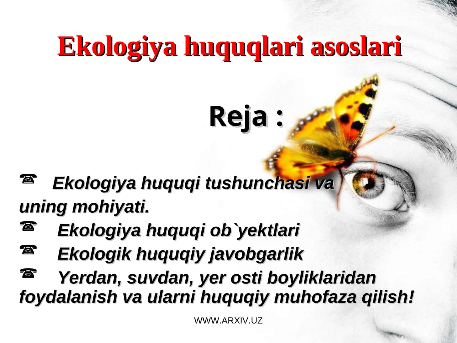 Ekologiya huquqlari asoslari