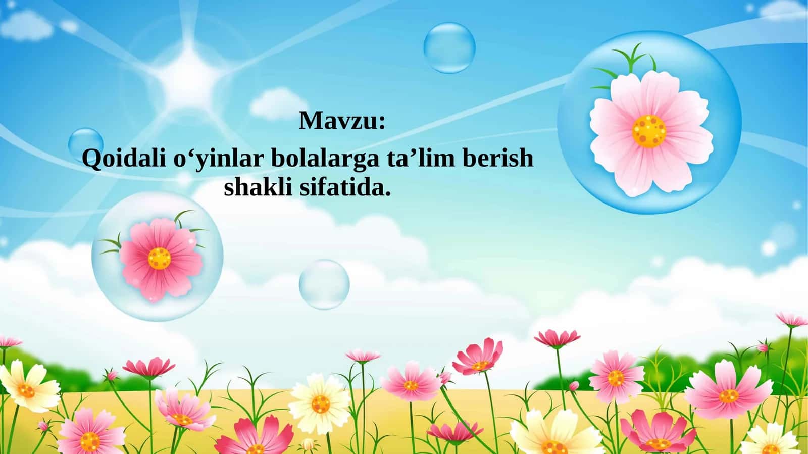 Qoidalio‘yinlar bolalarga ta’lim berish shakli sifatida