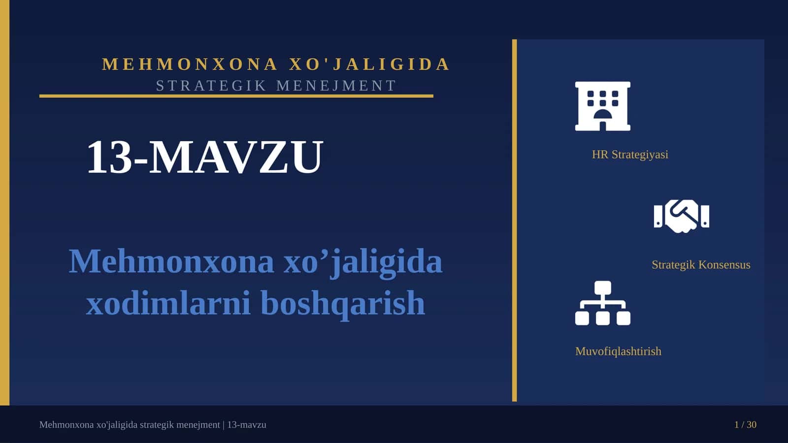 Mehmonxonaxo’jaligida xodimlarni boshqarish