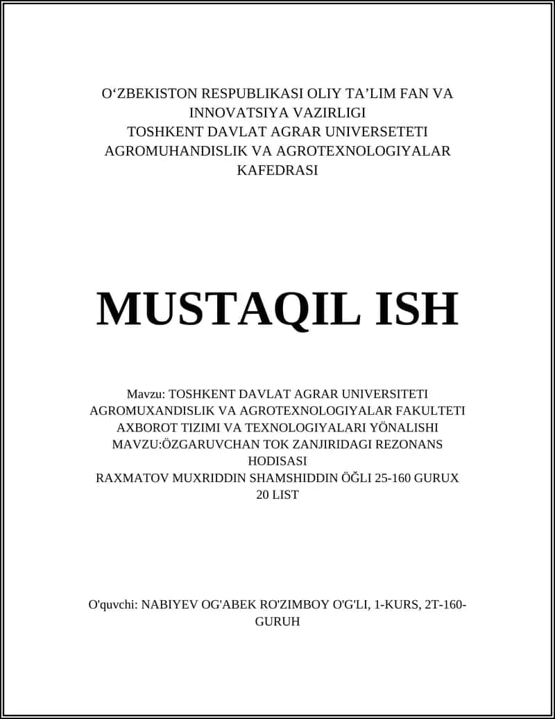 O'zgaruvchan tok zanjiri rezonansi