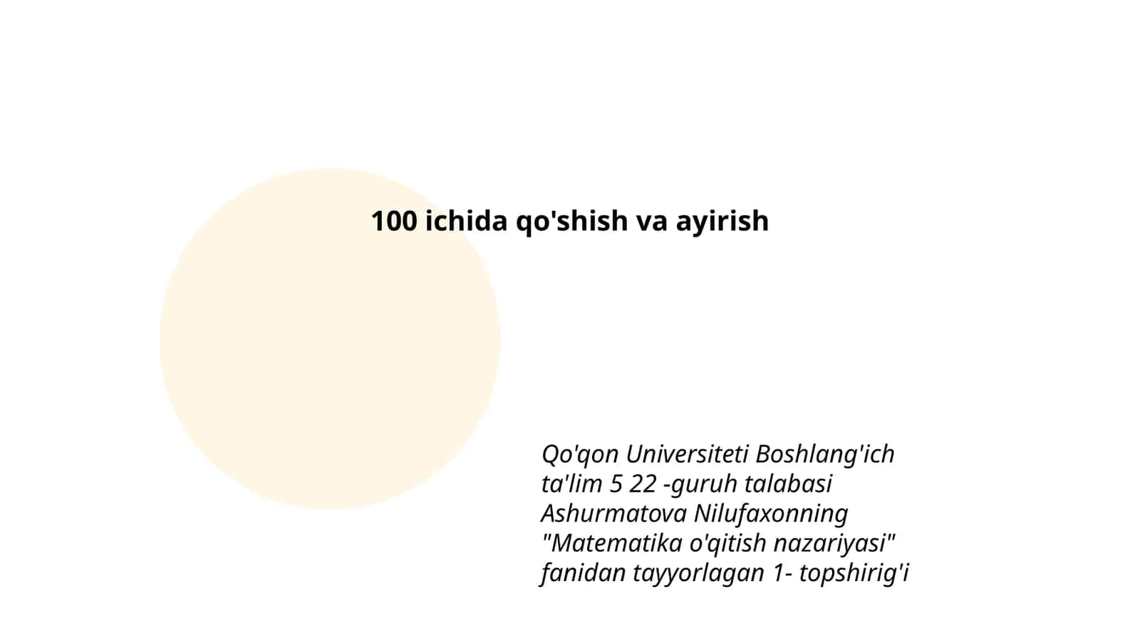 Matematika o'qitish nazariyasi