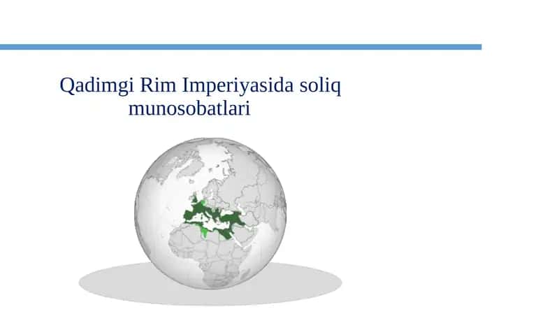 Qadimgi Rim Imperiyasida soliq munosobatlari