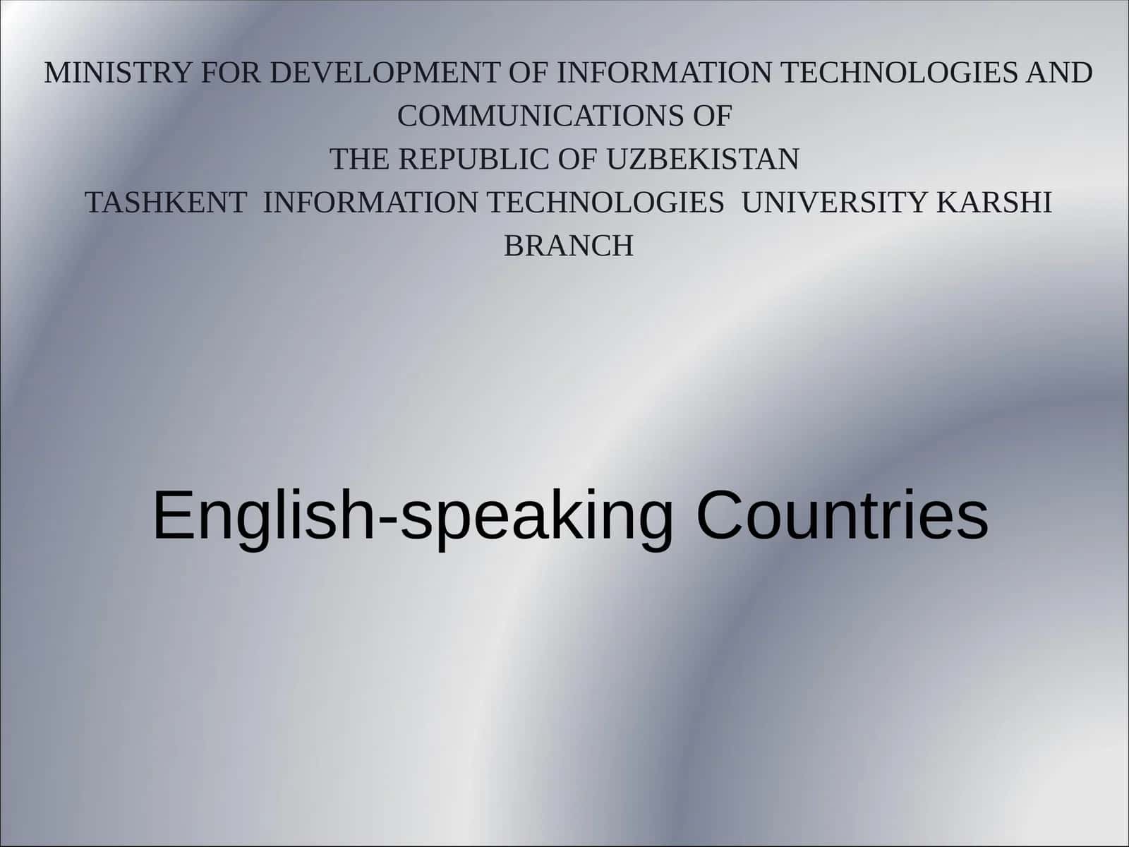 English-speaking Countries