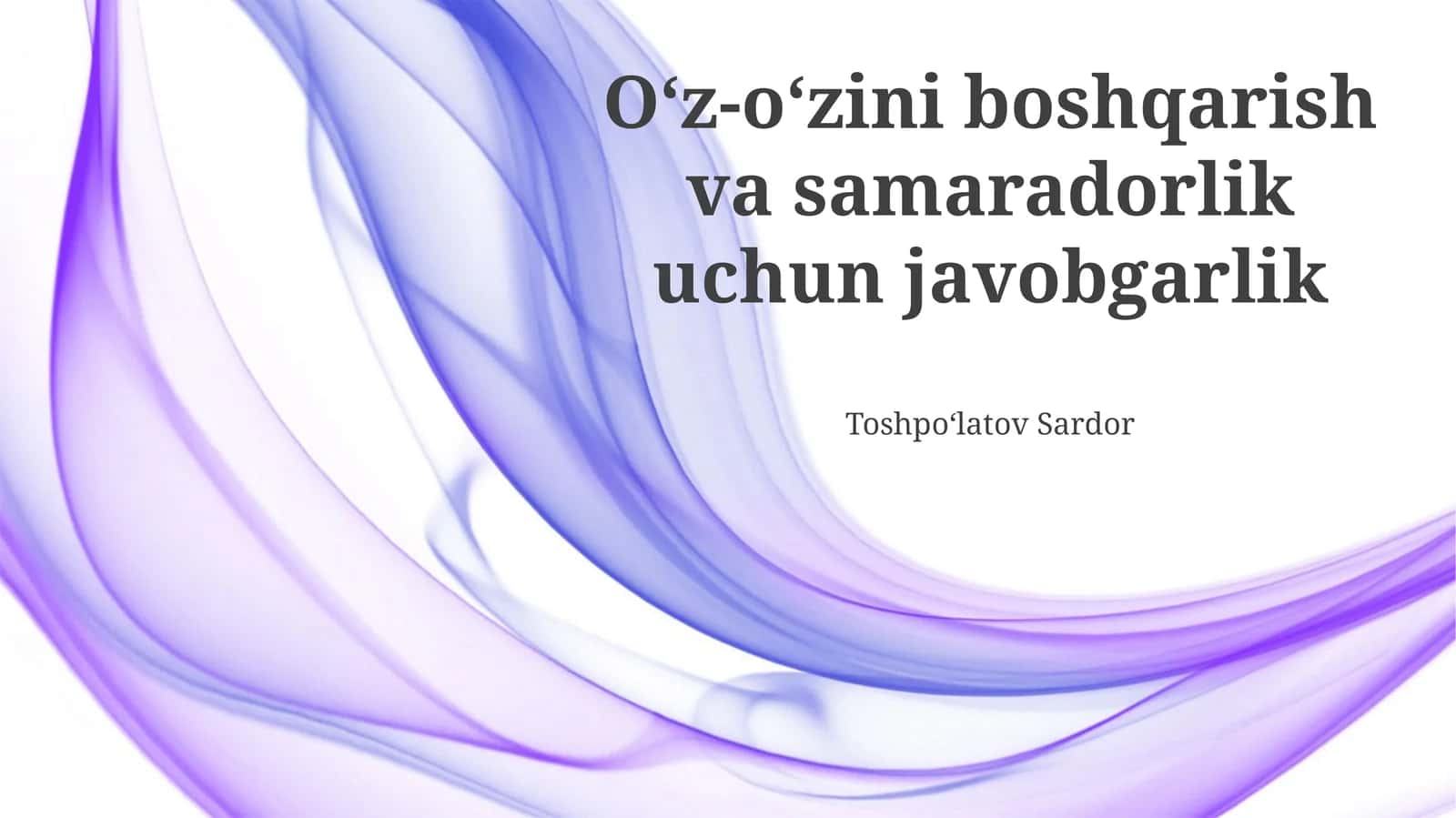 Stressni boshqarish va motivatsiya