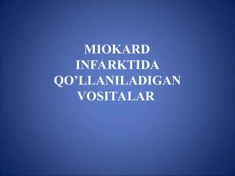 MIOKARD INFARKTI