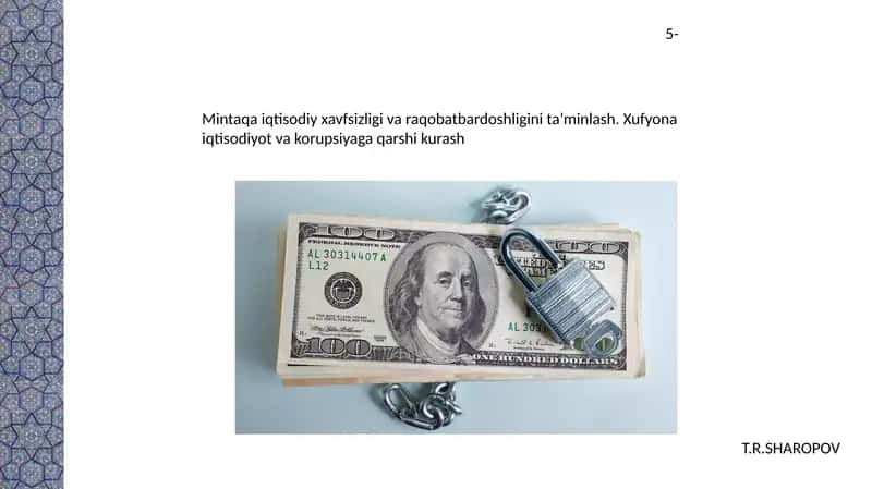 Mintaqa iqtisodiy xavfsizligi va raqobatbardoshligini ta’minlash