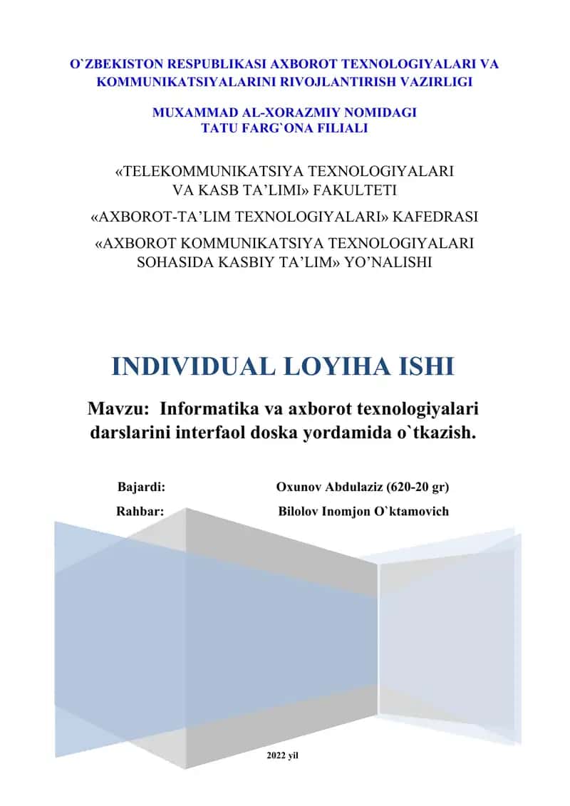Individual loyha ishi
