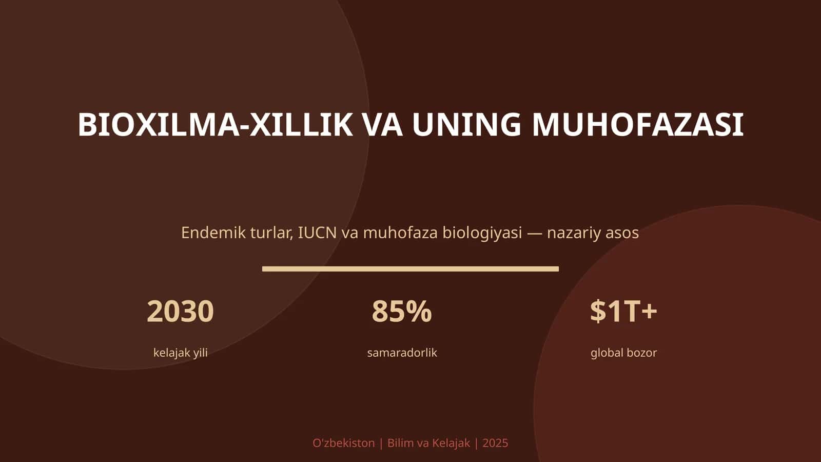BIOХILMA-ХILLIK VA UNING MUHOFAZASI