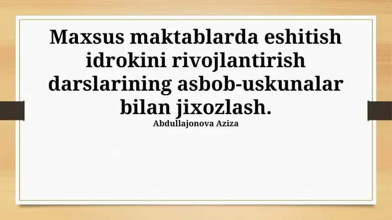 Zamonaviy eshitish apparatlari va texnologiyalari