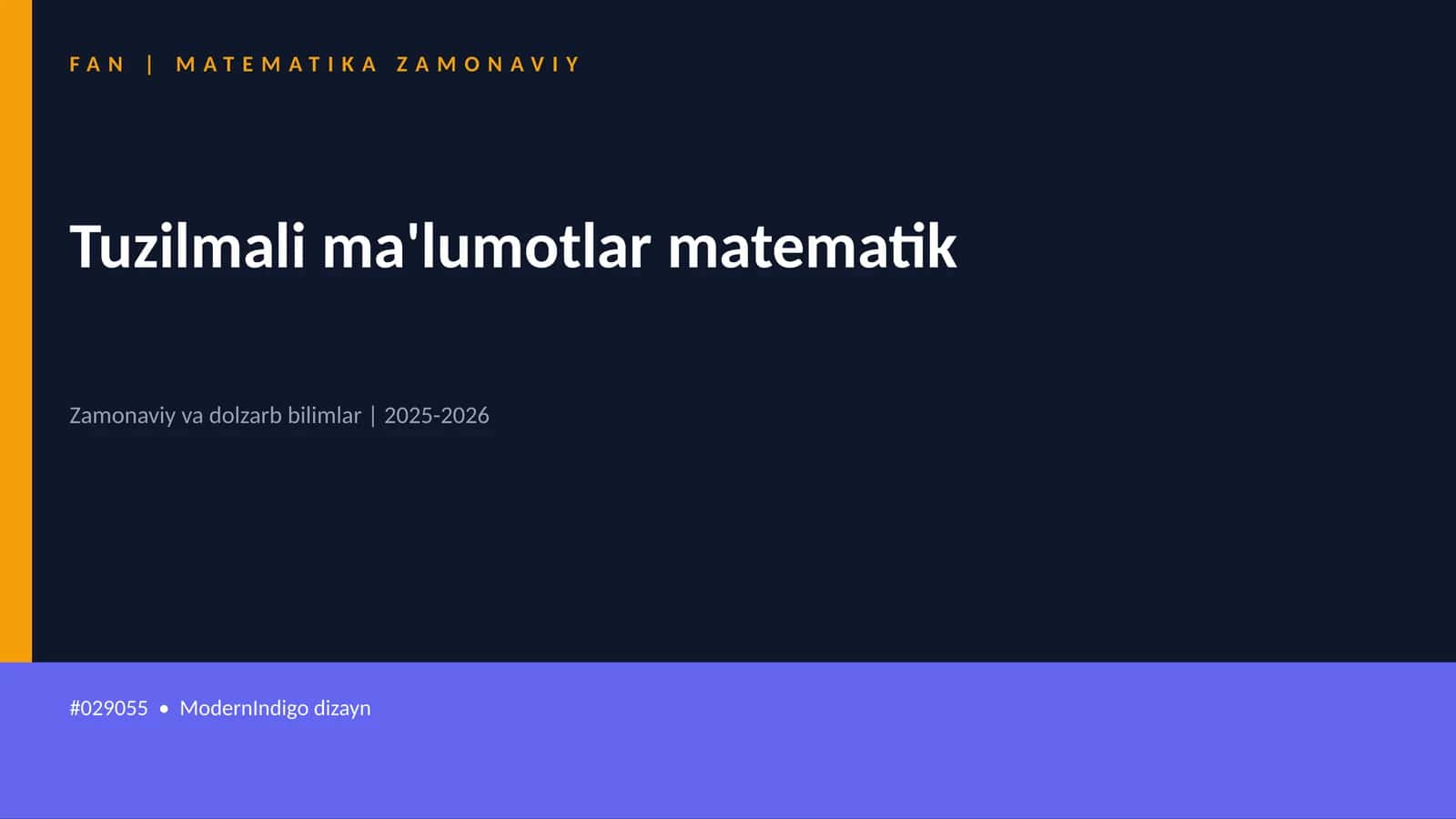 Tuzilmali ma'lumotlar matematik