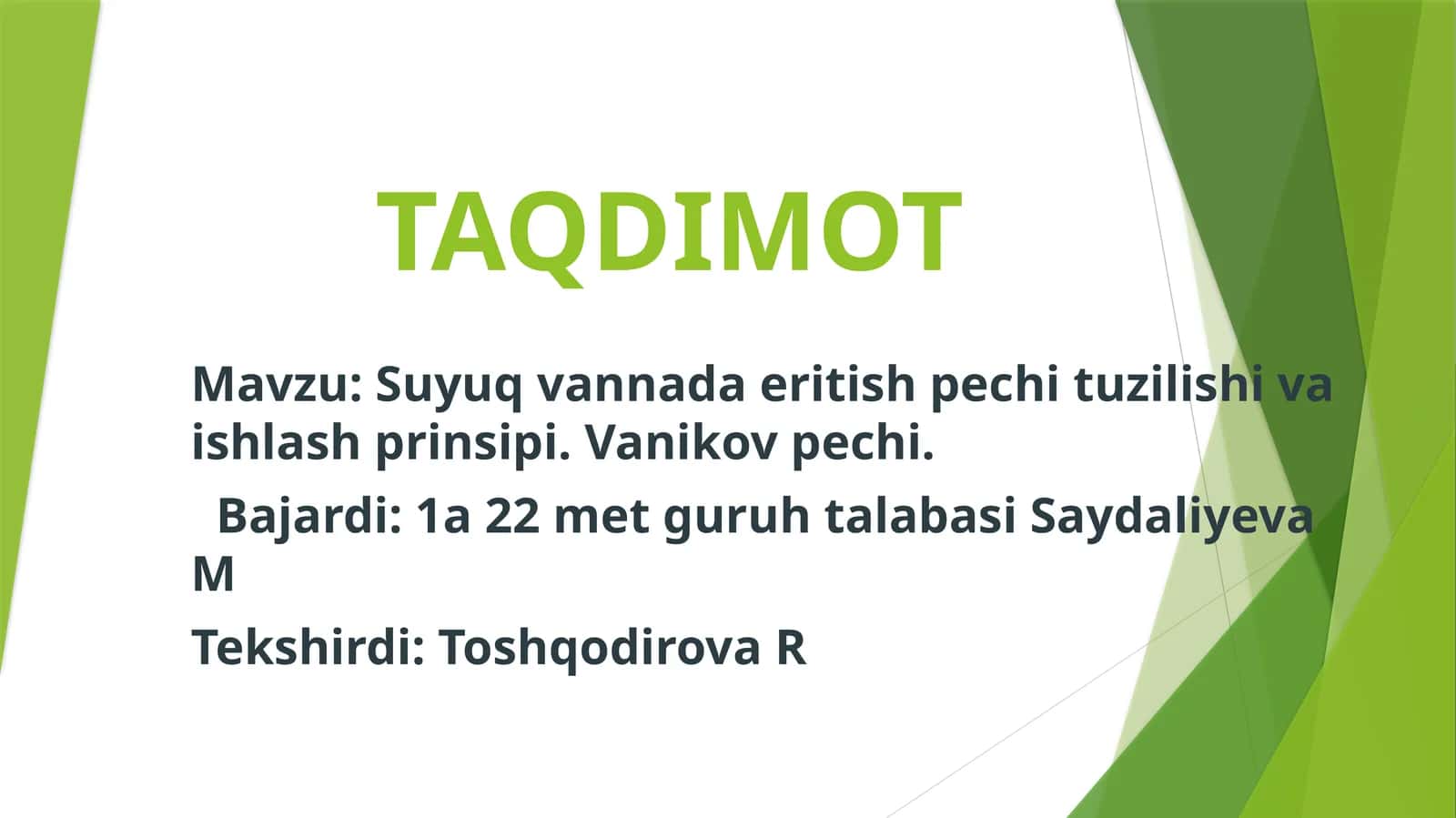 Suyuq vannada eritish pechi tuzilishi va ishlash prinsipi.