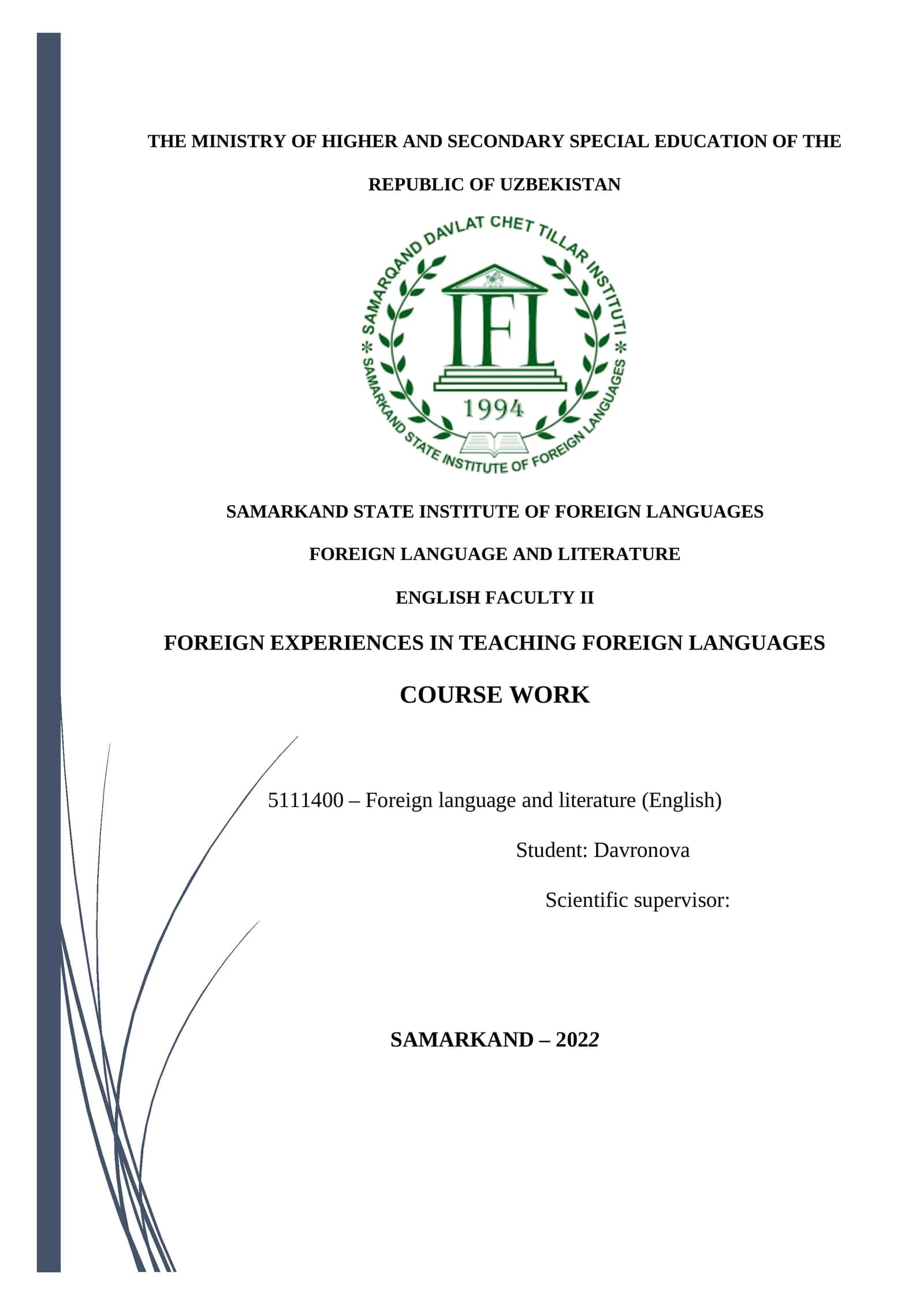 FOREIGN EXPERIENCES IN TEACHING FOREIGN LANGUAGES