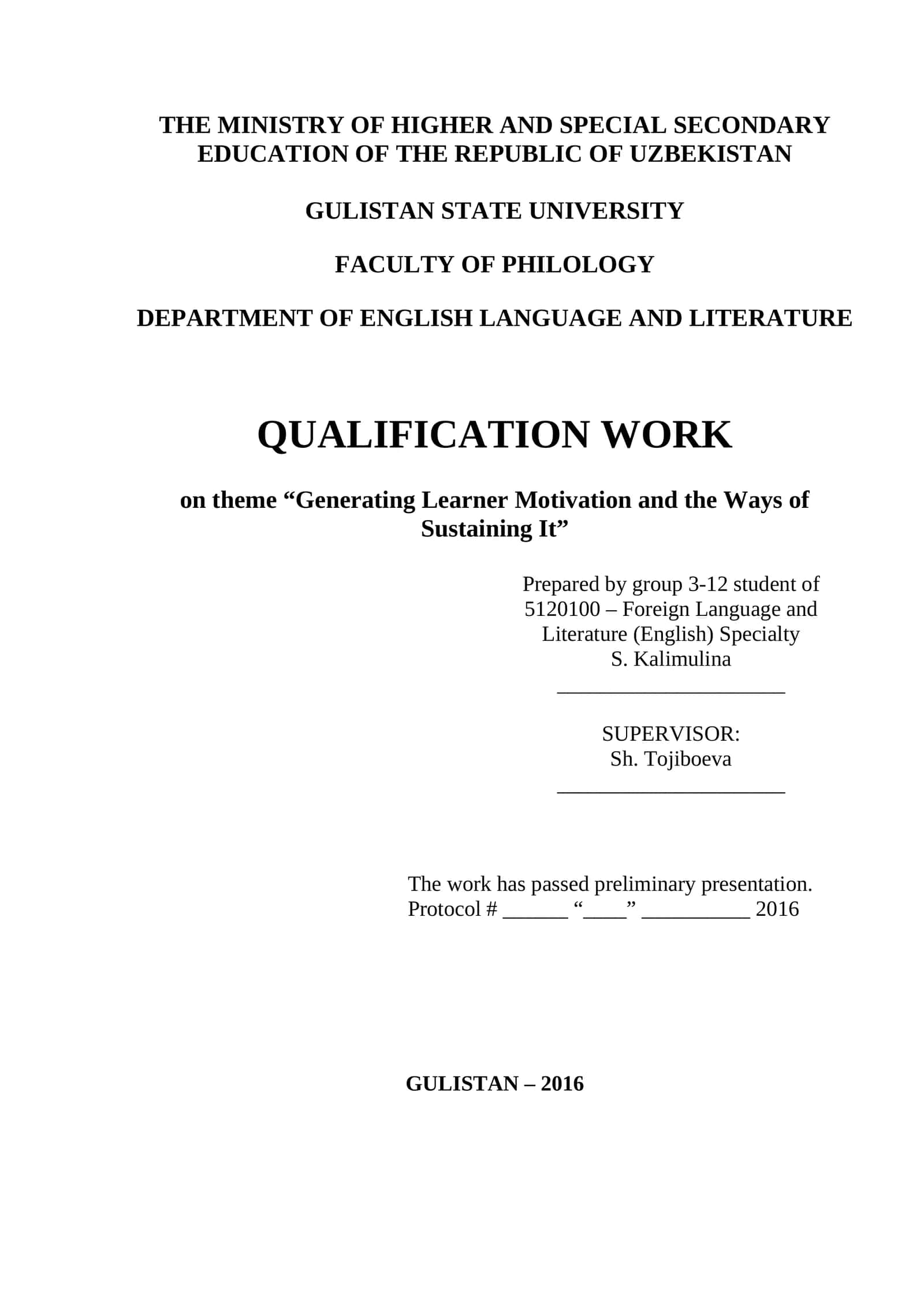 Generating Learner Motivation and the Ways of Sustaining It