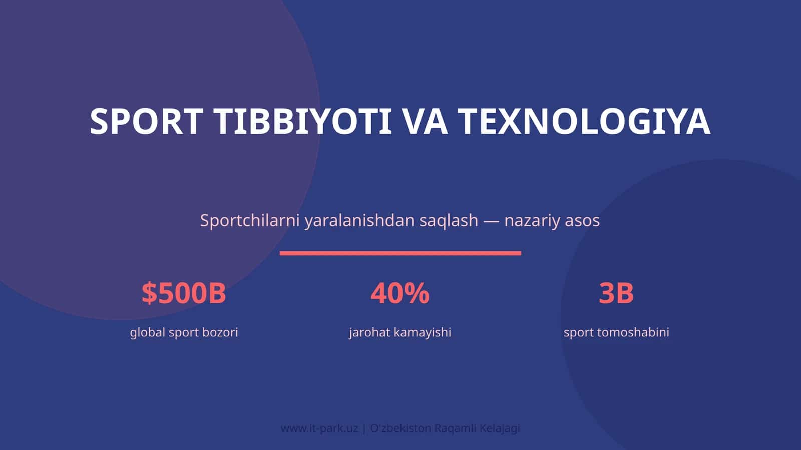 SPORT TIBBIYOTI VA TEXNOLOGIYA