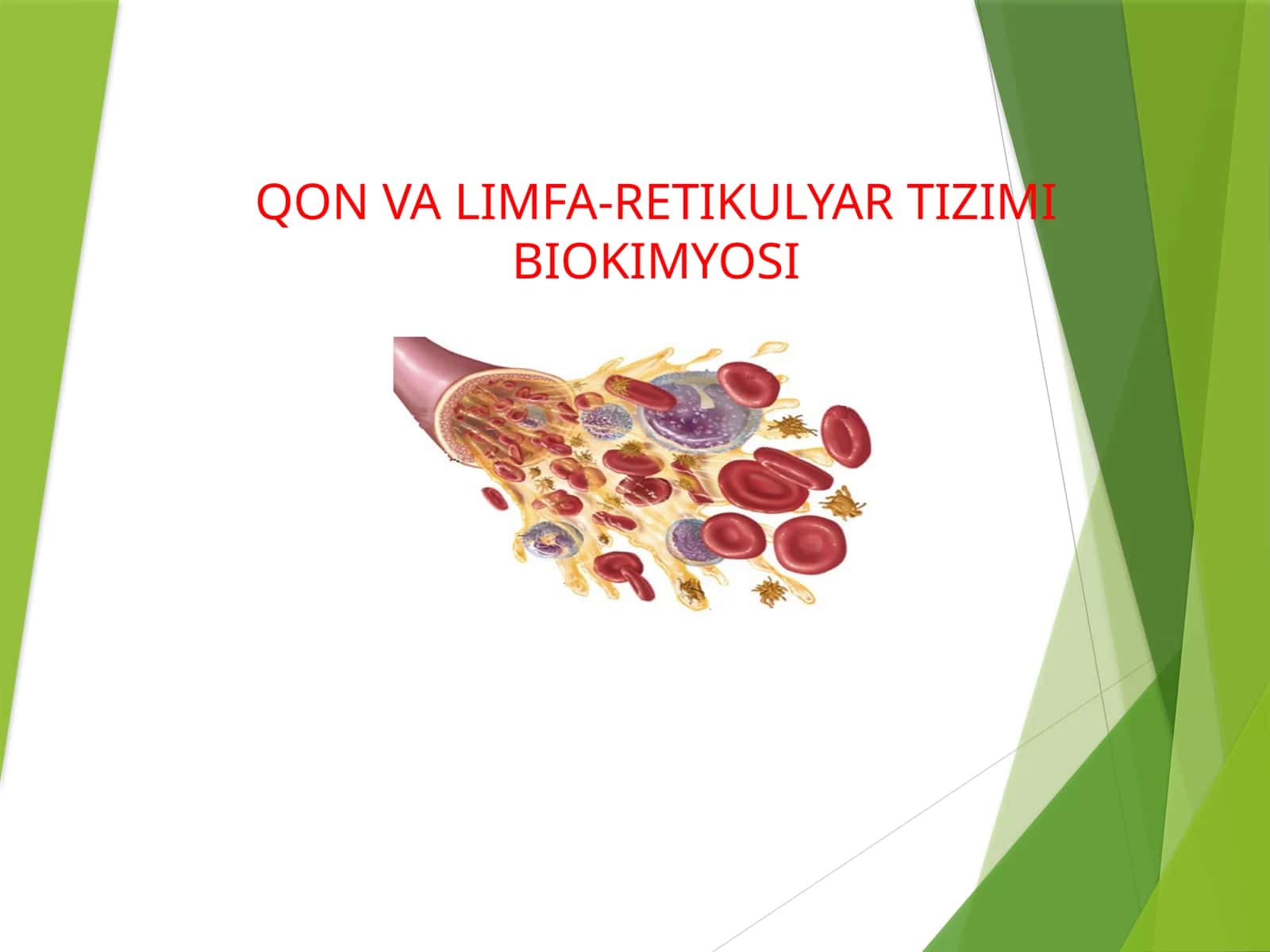 QON VA LIMFA-RETIKULYAR TIZIMI BIOKIMYOSI