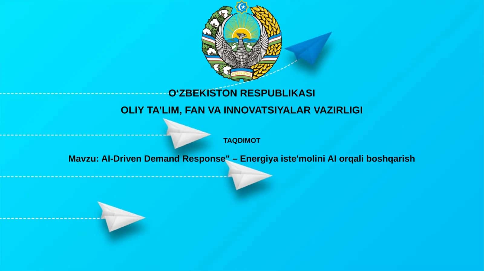 AI-Driven Demand Response" –Energiyaiste'moliniAIorqaliboshqarish